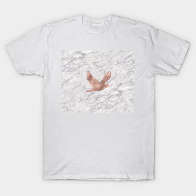 Rose gold marble dove T-Shirt by marbleco